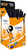 Product CW Office BIC Cristal Black Fine Ballpoint Pen Pack of 50, a pack of fifty black fine-point ballpoint pens in bright orange and white packaging with a cartoon character illustration.