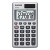 CW Office Casio HS-8VA 8 Digit Pocket Calculator Silver, displaying a large digital LCD screen and black keypad with white and gray buttons.