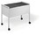 CW Office Durable ECONOMY File Trolley 80 Grey, modern white and grey rolling file trolley with slatted top and wheels for office storage.