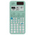 Product CW Office Casio FX-85GTCW+ Scientific Calculator Green, showing its display with various mathematical functions and a keypad with white buttons in a green casing.