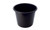 CW Office Deflecto Essentials Range 14 litre Waste Bin - Black, black plastic waste bin with a streamlined, modern design and open top