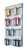 CW Office Durable Key Organisation Board 24, white wall-mounted key holder with multiple hooks holding colorful keys in yellow, red, blue, and black, organized on labeled hooks.