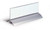CW Office Durable DE LUXE Name Plate 61x210mm, clear acrylic nameplate holder with silver base.
