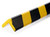 CW Office Durable Corner Protection Profile C35, black and yellow striped protective corner guard.
