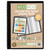 CW Office A4 50% recycled 60 pocket Fold Flat Spiral display book, front view showing the cover design with branding, product features, and sample pages.