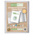 Product CW Office A4 50% Recycled Clear 60 Pocket Presentation Display Book, front view of the packaging showing the product details and eco-friendly features.
