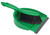 CW Office Dustpan and Brush Set Soft Bristle Green, green dustpan and brush set with black bristles