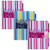 CW Office Pukka Pad Stripes Polypropylene Project Book 250 Pages A4 Blue/Pink Pack of 3, showing three colorful striped project books with spiral binding and colored dividers.