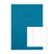 CW Office RHINO A4 Exercise Book 48 page Light Blue F8M, Pack of 10, featuring a blue cover with lines for labeling and lined pages inside for writing.