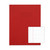 CW Office RHINO 9 x 7 Exercise Book 80 Page Red F8M, pack of 100, showing a red exercise book with lined pages for writing practice.