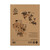 CW Office RHINO A1 Recycled Flipchart Pad 40 Leaf S20/B, product image of a brown recycled flipchart pad featuring an illustrated map of Africa with rhinoceros graphics and information about rhino conservation.