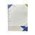CW Office Ruled Margin Spiral Soft Cover Notebook 140 Pages A4 Pack of 5, front view of a white notebook with colorful corner accents and spiral binding on the left side.