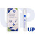 CW Office UP Drywipe Chisel Tip Marker Blue, set of 10 dry erase markers with chisel tips for whiteboards, featuring blue ink and white barrels with blue accents.