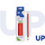CW Office UP C2 HB Wood Case Pencil with Eraser, red wooden pencil with eraser on top, displayed next to its pack of 12 pencils in a white and blue box with product details.
