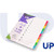 CW Office UP Index White Multicolour Tabs 1-10, colorful tabbed index file with numbered organization and tab labels from 1 to 10