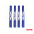 CW Office Zebra HI Mckie Bold Double Ended Blue Ink Permanent Marker Box 10, image of four blue permanent markers with labels indicating medium bold tip, standing upright against a white background with Zebar logo and slogan 'IT Feels Good' at the bottom right corner.