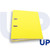 CW Office UP A4 70mm Lever Arch File - Yellow, flat packed yellow file with metal lever arch rings, quick and easy to assemble, ideal for organizing documents.