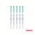 CW Office Zebra MILDLINER Double Ended Fluorescent Green Highlighter Box 10, five glow fluorescent green pens arranged vertically.
