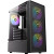 Various Antec AX26 RGB Elite Mid-Tower Gaming PC Case, showing pre-installed 4 x 120mm fixed-RGB fans and tempered glass side panel for showcasing internal components.
