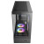 Various Antec CX705 ARGB Gaming PC Case Mid Tower, 270° Tempered Glass, RGB Fans, ATX/Micro-ATX/ITX Compatible, USB-C, High Airflow, Black, front view showing illuminated RGB fans and sleek design