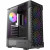 Various Antec VX320 ARGB Mid-Tower Gaming PC Case, showcasing a black case with a tempered glass side panel and pre-installed 4 x 120mm ARGB fans with colorful LED lighting.