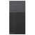 Various CiT Mentor Micro-ATX Office PC Case With USB Type C and 80mm Rear Black Fan Included, front view of the compact black computer case with ventilation grilles and front ports