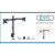 piXL Desk-Mounted Fully-Adjustable Dual Monitor Arm for Screens Up To 27 inch with VESA Mount & Built-In Cable Management