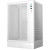 Various Deepcool CH170 Digital White Mini-ITX Case, front view showing high airflow design, supports water cooling, and ultra-quiet operation features.
