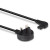 Various Lindy 30454 0.5m UK 3 Pin Plug To Right Angle IEC C7 (Figure-8) 3 Amp Fuse Mains Extension Cable - Black, image showing the black extension cable with UK plug and right-angle IEC C7 connector.