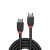 LINDY 36470 Black Line HDMI Cable, HDMI 2.0 (M) to HDMI 2.0 (M), 0.5m, Black & Red, Supports UHD Resolutions up to 4096x2160@60Hz