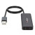 Various LINDY 42986 4 Port USB Hub, black rectangular device with one USB Type-A port and a connected cable, supports data transfer rates of up to 480 Mbps, plug and play installation.