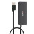 Various LINDY 42986 4 Port USB Hub, compact black USB hub with four USB 2.0 Type-A female ports and a cable for connection, supports data transfer rates of up to 480 Mbps for easy device connectivity and plug and play installation