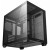 Various DeepCool CG530 Dual-Chamber Mid Tower Case, transparent side panel showcasing tempered glass panels, advanced cooling support, and exceptional cable management in black.