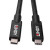 Various LINDY 43308 5m Active USB 3.2 Gen 2 C/C Cable, Data transfer rates up to 10Gbps, showing a close-up of the black cable with USB-C connectors on both ends.