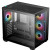 Various DeepCool CG530 4F Mid-Tower Case with Tempered Glass Panels, 4 Pre-Installed ARGB Fans, and Optimal Airflow Support, Black, showcasing a sleek black computer case with transparent side panel and colorful illuminated fans.