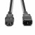 Various Lindy 30331 2m IEC C13 (Kettle) To IEC C14 (Kettle) Mains Extension Cable - Black, black power extension cable with IEC C13 male and IEC C14 female connectors.
