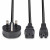 Lindy 30374 2.5m UK 3 Pin Plug To IEC C13 (Kettle) & IEC C5 (Clover) 10 Amp Mains Splitter Extension Cable - Black