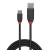Various Lindy 36915 0.5m USB-A (M) to USB-C (M) Black Line 10Gbps Cable, black color USB data transfer cable with USB-A and USB-C connectors.