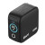 Various Verbatim 30238 Mini GaN Charger 65W with Display, compact black charger with LED display showing 65W power output.