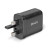 Various Lindy 65W USB 2 x Type C Charger, compact black charger with UK plug input and two USB Type C female output ports for fast device charging.