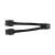 Various Replacement 12VHPWR 12+4Pin PCIE 5.0 to 2x8Pin (6+2P) Power Cable 10cm Braided, braided black power extension cable for high-performance graphics cards.