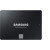 Various Samsung 870 EVO (MZ-77E250B/EU) 250GB 2.5 Inch SSD, Sata 3 Interface, Read 550MB/s, Write 500MB/s, 3 Year Warranty, compact black solid state drive with Samsung branding.