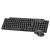 Various Evo Labs CM-501UK Wired Multimedia Keyboard and Mouse Combo Set, USB plug and play keyboard with a matching wired mouse on a clean surface.