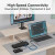 Various Plugable TBT4-UD5 ThunderBolt 4 Dual Monitor Docking Station, connected to a laptop and monitor for high-speed connectivity with dual 4K or 8K display support.