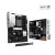 Various ASRock B850 Rock WiFi 7 AMD AM5 Socket Motherboard, ATX form factor, with 4 DDR5 RAM slots, 2 M.2 sockets, fitted I/O shield, 2.5GbE LAN port, Wi-Fi 7 connectivity, and 1 HDMI port, shown with packaging.