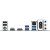 Various Gigabyte B550M DS3H AC R2 Ultra Durable AMD AM4 Socket Motherboard, Micro-ATX, 4x DDR4 slots, 2x M.2 sockets, GbE LAN, Wi-Fi 5, and various ports on white background.