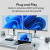 Plugable UD-MSTH2 USB-C Dual HDMI 4K 65W USB-C PD Driverless Docking Station, showcasing a sleek docking station connected to multiple devices in a modern workspace.