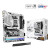 Various ASRock X870 PRO RS WIFI AMD AM5 Socket Motherboard, ATX form factor with multiple DDR5 RAM slots, three M.2 sockets for SSDs, fitted I/O shield, 2.5GbE LAN port, and Wi-Fi 7 connectivity, shown with accessories.