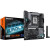 Gigabyte B860 EAGLE WIFI6E Intel 1851 Socket Motherboard, retail box and installed motherboard displaying I/O shield, DDR5 slots, M.2 sockets, LAN port, and Wi-Fi 6E antenna.