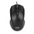 Various Evo Labs MO-128 Wired USB Plug and Play Mouse, matte black optical mouse with 800 DPI, 3 buttons including a scroll wheel, ambidextrous design for both hands, suitable for computer gaming and office use.